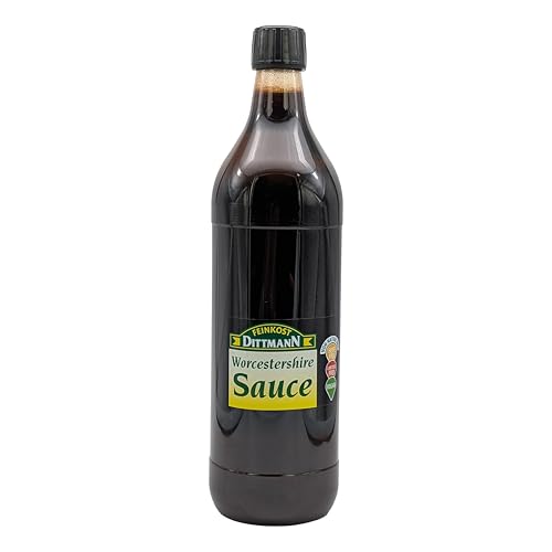 FEINKOST DITTMAN WORCESTERSHIRE SAUCE 1L PET-Flasche | salsa perrins | salsa inglesa | natürliche Zutaten | Soja-Sauce Alternative von Sucelos