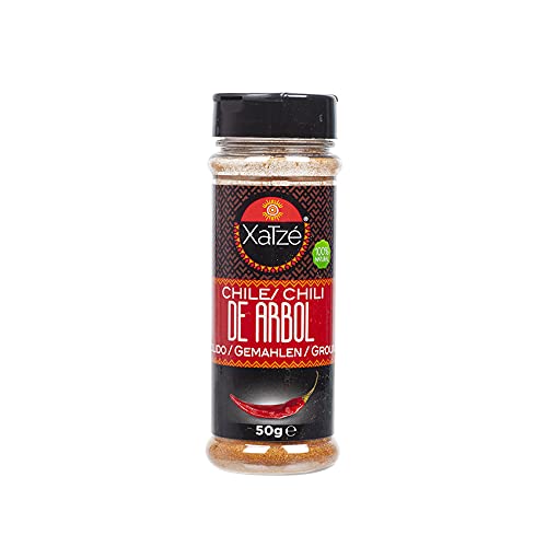 XATZE Gemahlene Arbol-Chili - Chile de Arbol Molido, 50g von Sucos