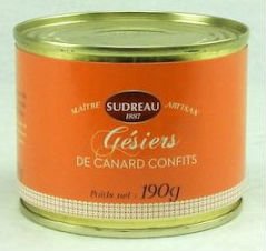 Gésiers de Canard, Entenmägen aus Frankreich, 190g Dose Gésiers de Canard, Entenmägen aus Frankreich, 190g Dose von Sudreau