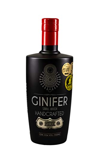 Ginifer Chili Gin aus Südafrika Johannesburg/Craft Gin / 0,7 L Flasche / 43% Vol / [Aromen: Chili/Wacholder/Cassia/Orange ] schöne Schärfe dank 18 Monaten Mazeration von Südafrika Genuss