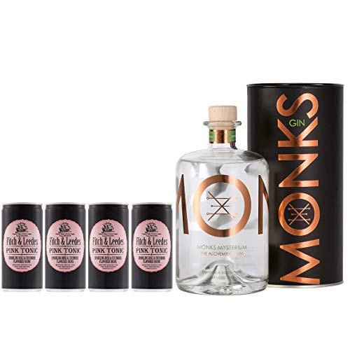 Monks -Mysterium- Gin aus Südafrika/Genuss/Pflanzen vom Kap/würzige Aromen/Skeletium/Wachholder/Fynbos / 0,7 L / 43% Vol / (Einweg Dosen Preis incl. 1,00 € / 4 x 0,25€ DPG Einwegpfand) (Tonic Bundle) von Inverroche