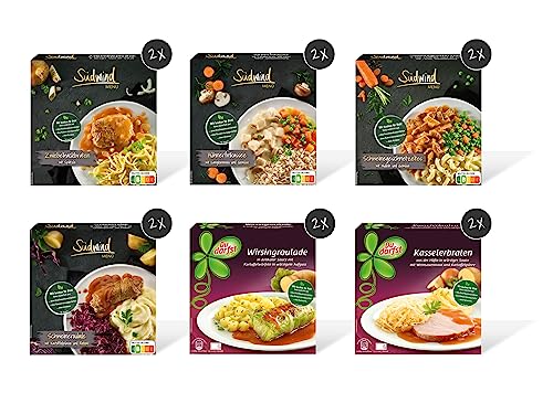 Basic Pack mit 12 Menüs - verschiedene Fertiggerichte für die Mikrowelle / Wasserbad - Südwind Lebensmittel von Südwind Lebensmittel