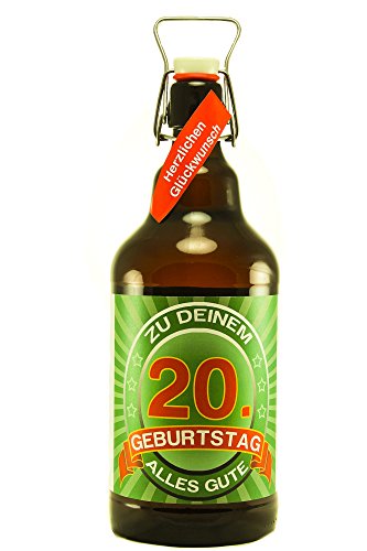 Bier Geschenk 2 ltr XXL Riesenbierflasche 20. Geburtstag von SünGross