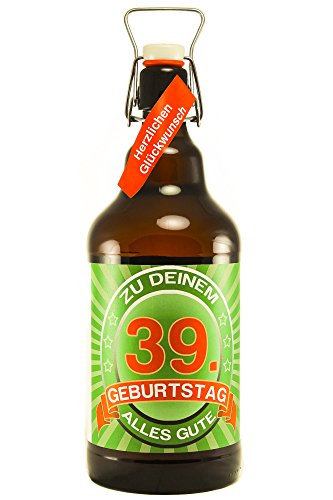 Bier Geschenk 2 ltr XXL Riesenbierflasche 39. Geburtstag von SünGross