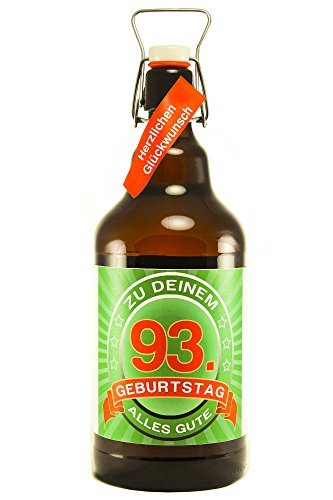 Bier Geschenk 2 ltr XXL Riesenbierflasche 93. Geburtstag von SünGross