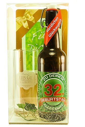 Bier Geschenk Geschenkset 32. Geburtstag von SünGross