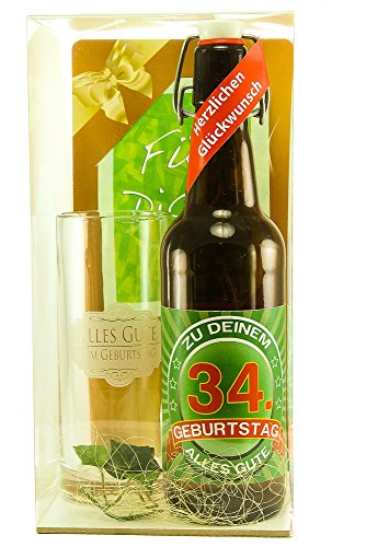 Bier Geschenk Geschenkset 34. Geburtstag von SünGross