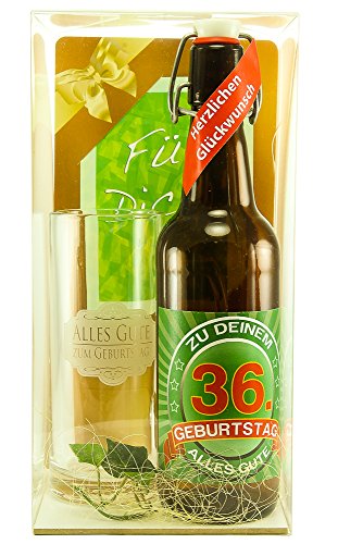 Bier Geschenk Geschenkset 36. Geburtstag von SünGross