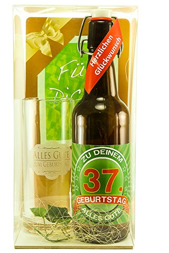 Bier Geschenk Geschenkset 37. Geburtstag von SünGross