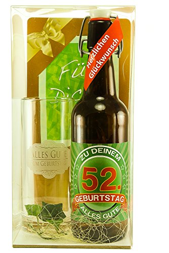 Bier Geschenk Geschenkset 52. Geburtstag von SünGross