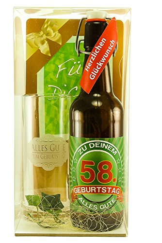 Bier Geschenk Geschenkset 58. Geburtstag von SünGross