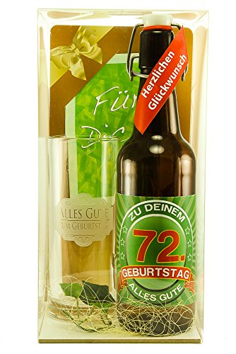 Bier Geschenk Geschenkset 72. Geburtstag von SünGross