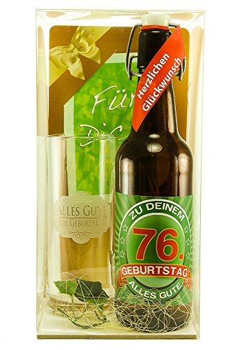 Bier Geschenk Geschenkset 76. Geburtstag von SünGross