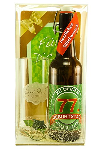 Bier Geschenk Geschenkset 77. Geburtstag von SünGross