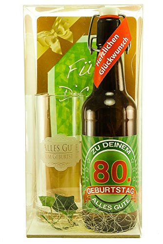 Bier Geschenk Geschenkset 80. Geburtstag von SünGross
