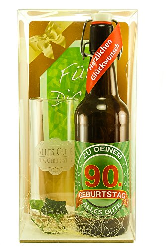Bier Geschenk Geschenkset 90. Geburtstag von SünGross