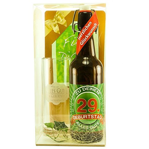 Bier Geschenk zum 29.Geburtstag Geburtstagsgeschenk neunundzwanzigster Geburtstag Bier Geschenkset zum 29. Geburtstag von SünGross