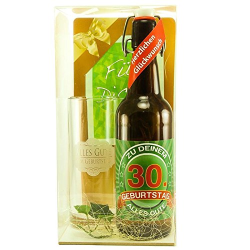 Bier Geschenk zum 30.Geburtstag Geburtstagsgeschenk dreißigster Geburtstag Bier Geschenkset zum 30. Geburtstag von SünGross