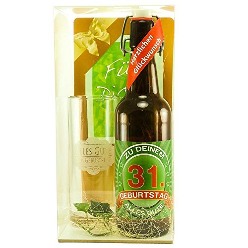 Bier Geschenk zum 31.Geburtstag Geburtstagsgeschenk einunddreißigster Geburtstag Bier Geschenkset zum 31. Geburtstag von SünGross