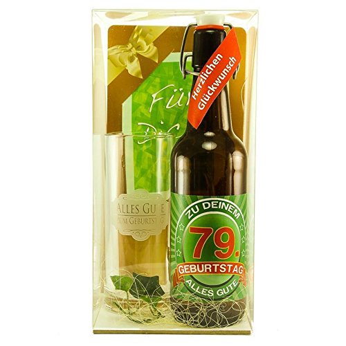 Bier Geschenk zum 79.Geburtstag Geburtstagsgeschenk neunundsiebzigster Geburtstag Bier Geschenkset zum 79. Geburtstag von SünGross