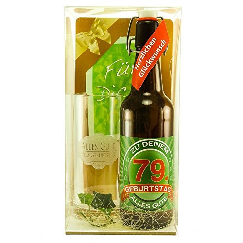 Bier Geschenk zum 79.Geburtstag Geburtstagsgeschenk neunundsiebzigster Geburtstag Bier Geschenkset zum 79. Geburtstag von SünGross