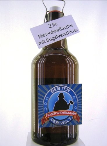 Riesenbierflasche XXL-Bierflasche Feuerwehrmann von SünGross