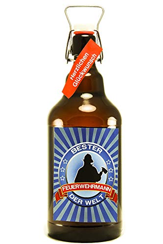 XXL Flasche für den besten Feuerwehrmann der Welt von SünGross