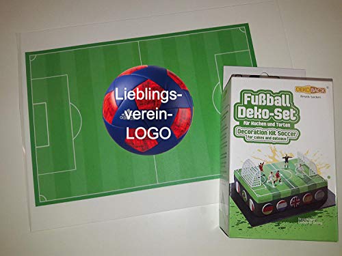 Tortenaufleger DekoSet + Fußballfeld 25x17cm mit Wunschverein Tortenaufleger DekoSet + Fußballfeld 25x17cm mit Wunschverein von Süße Kunststube