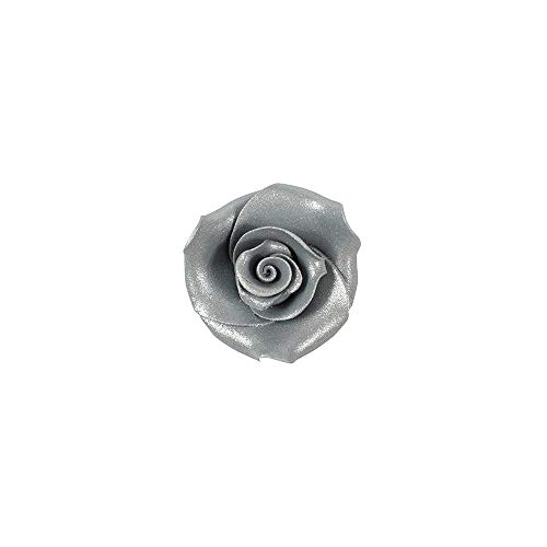 SugarSoft Essbare Blumen, Rosen, Silber, 38 mm, 20 Stück von SugarSoft