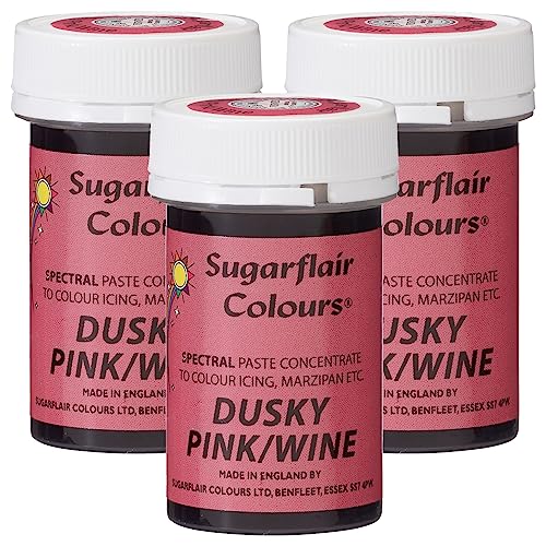 3 x Sugarflair 25g Dusky Pink Spectral Paste Gel Edible Food Colour Cake Icing 3 x Sugarflair 25g Dusky Pink Spectral Paste Gel Edible Food Colour Cake Icing von Sugarflair Colours