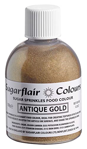 Antique Gold Sugar Shaker - Sugarflair Sugar Sprinkles Food Colour Antique Gold Sugar Shaker - Sugarflair Sugar Sprinkles Food Colour von Sugarflair Colours