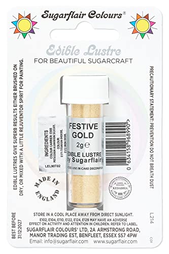 Poudre Festive Gold von Sugarflair Colours