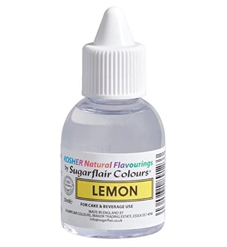 Sugarflair 100 % Natürliches Lebensmittelaroma Lemon, Koscher-Zertifiziert, Food Flavour Drops Rein natürliches Aroma, Intensives Aromatropfen, 100% Natural Flavour - 30 ml Sugarflair 100 % Natürliches Lebensmittelaroma Lemon, Koscher-Zertifiziert, Food Flavour Drops Rein natürliches Aroma, Intensives Aromatropfen, 100% Natural Flavour - 30 ml von Sugarflair Colours