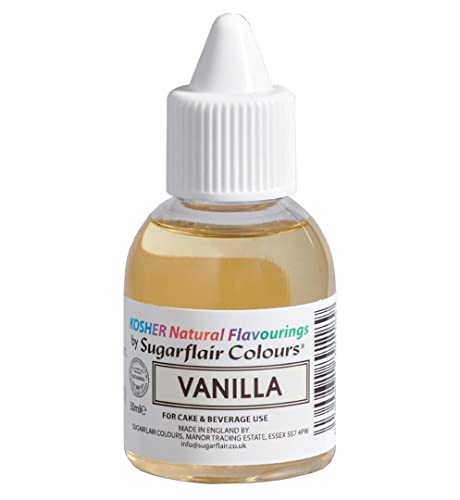 Sugarflair 100 % Natürliches Lebensmittelaroma Vanilla, Koscher-Zertifiziert, Food Flavour Drops Rein natürliches Aroma, Intensives Aromatropfen, 100% Natural Flavour - 30 ml Sugarflair 100 % Natürliches Lebensmittelaroma Vanilla, Koscher-Zertifiziert, Food Flavour Drops Rein natürliches Aroma, Intensives Aromatropfen, 100% Natural Flavour - 30 ml von Sugarflair Colours