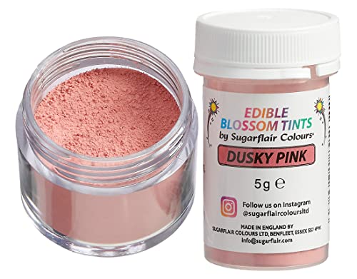 Sugarflair Blossom Tint Dust Lebensmittelfarbe Pulver Dusky Pink - Lebensmittel Farbe Pulver für Kuchenoberflächen, Zuckerpaste, Fondant, Zuckerguss, Schokolade, Buttercreme, Macarons und mehr-5g Sugarflair Blossom Tint Dust Lebensmittelfarbe Pulver Dusky Pink - Lebensmittel Farbe Pulver für Kuchenoberflächen, Zuckerpaste, Fondant, Zuckerguss, Schokolade, Buttercreme, Macarons und mehr-5g von Sugarflair Colours