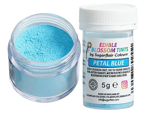 Sugarflair Blossom Tint Dust Lebensmittelfarbe Pulver Petal Blue - Lebensmittel Farbe Pulver für Kuchenoberflächen, Zuckerpaste, Fondant, Zuckerguss, Schokolade, Buttercreme, Macarons und mehr - 5g Sugarflair Blossom Tint Dust Lebensmittelfarbe Pulver Petal Blue - Lebensmittel Farbe Pulver für Kuchenoberflächen, Zuckerpaste, Fondant, Zuckerguss, Schokolade, Buttercreme, Macarons und mehr - 5g von Sugarflair Colours