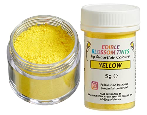 Sugarflair Blossom Tint Dust Lebensmittelfarbe Pulver Yellow - Lebensmittel Farbe Pulver für Kuchenoberflächen, Zuckerpaste, Fondant, Zuckerguss, Schokolade, Buttercreme, Macarons und mehr - 5g Sugarflair Blossom Tint Dust Lebensmittelfarbe Pulver Yellow - Lebensmittel Farbe Pulver für Kuchenoberflächen, Zuckerpaste, Fondant, Zuckerguss, Schokolade, Buttercreme, Macarons und mehr - 5g von Sugarflair Colours