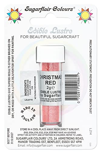 Sugarflair Essbarer Glanz, Weihnachtsrot, 2 g Sugarflair Essbarer Glanz, Weihnachtsrot, 2 g von Sugarflair Colours