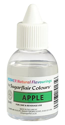 Sugarflair Natürliches Lebensmittelaroma Koscher Apple, Intensives Aromatropfen für Kuchen, Cupcakes, Frostings, Getränken, Eis - 100% Natural Flavour - 30 ml Sugarflair Natürliches Lebensmittelaroma Koscher Apple, Intensives Aromatropfen für Kuchen, Cupcakes, Frostings, Getränken, Eis - 100% Natural Flavour - 30 ml von Sugarflair Colours