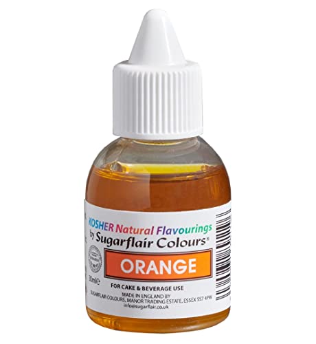 Sugarflair Natürliches Lebensmittelaroma Koscher Orange, Intensives Aromatropfen für Kuchen, Cupcakes, Frostings, Getränken, Eis - 100% Natural Flavour - 30 ml Sugarflair Natürliches Lebensmittelaroma Koscher Orange, Intensives Aromatropfen für Kuchen, Cupcakes, Frostings, Getränken, Eis - 100% Natural Flavour - 30 ml von Sugarflair Colours