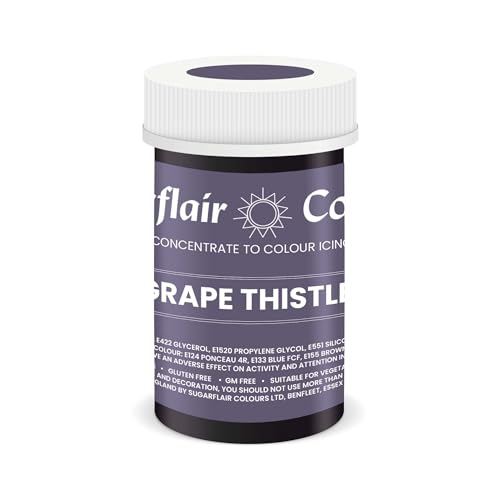 Sugarflair Lebensmittelfarbe Pasta Traubendistel, Pasta Lebensmittel Farbe für Fondant und Marzipan, Spectral Concentrated Paste Colours - 25g von FunCakes