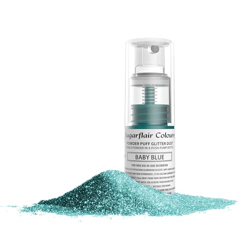 Sugarflair Pump Spray Powder Puff Dust Baby Blue - Lebensmittelfarbe Kuchen Dekoration, Nicht-Aerosol Spray für Kuchen, Cupcakes und mehr - 10g Sugarflair Pump Spray Powder Puff Dust Baby Blue - Lebensmittelfarbe Kuchen Dekoration, Nicht-Aerosol Spray für Kuchen, Cupcakes und mehr - 10g von Sugarflair Colours