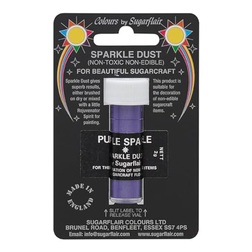 Sugarflair Sparkle Dust Purple Sparkle - Nicht Essbarer Glitterstaub für Kuchen Dekorationen, Cake Glitter, Non-Edible, Non-Toxic - 2g Sugarflair Sparkle Dust Purple Sparkle - Nicht Essbarer Glitterstaub für Kuchen Dekorationen, Cake Glitter, Non-Edible, Non-Toxic - 2g von Sugarflair Colours
