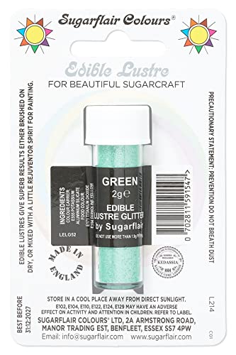 Edible Glitter Lustre - Green von Sugarflair Colours
