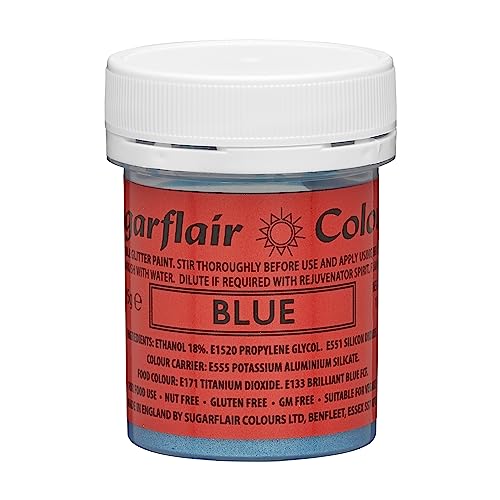 Edible Glitter Paint - Blue Edible Glitter Paint - Blue von Sugarflair Colours