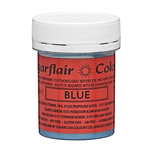 Edible Glitter Paint - Blue von Sugarflair Colours