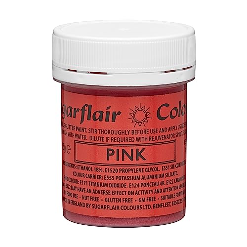 Edible Glitter Paint - Pink von Sugarflair Colours
