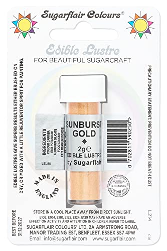 SUNBURST GOLD - Sugarflair Essbar Lebensmittelfarbe Puder Für Kuchen Dekorieren von Sugarflair Colours