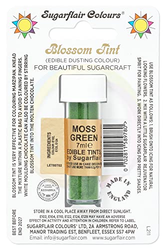 Sugarflair Blossom Tint Dusting Colours - moosgrün - MOSS GREEN - 7ml von Sugarflair Colours