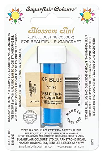 Sugarflair "Blossom Tint" - essbare Puderfarbe - Farbe: ICE BLUE- 2g von Sugarflair Colours